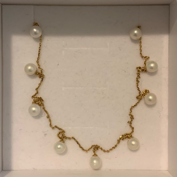 Mejuri Gold Pearl Station Necklace - Picture 10 of 11